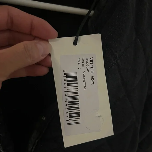 ba&sh Black Quilted Bomber Jacket with Relaxed Fit - Picture 4 of 8